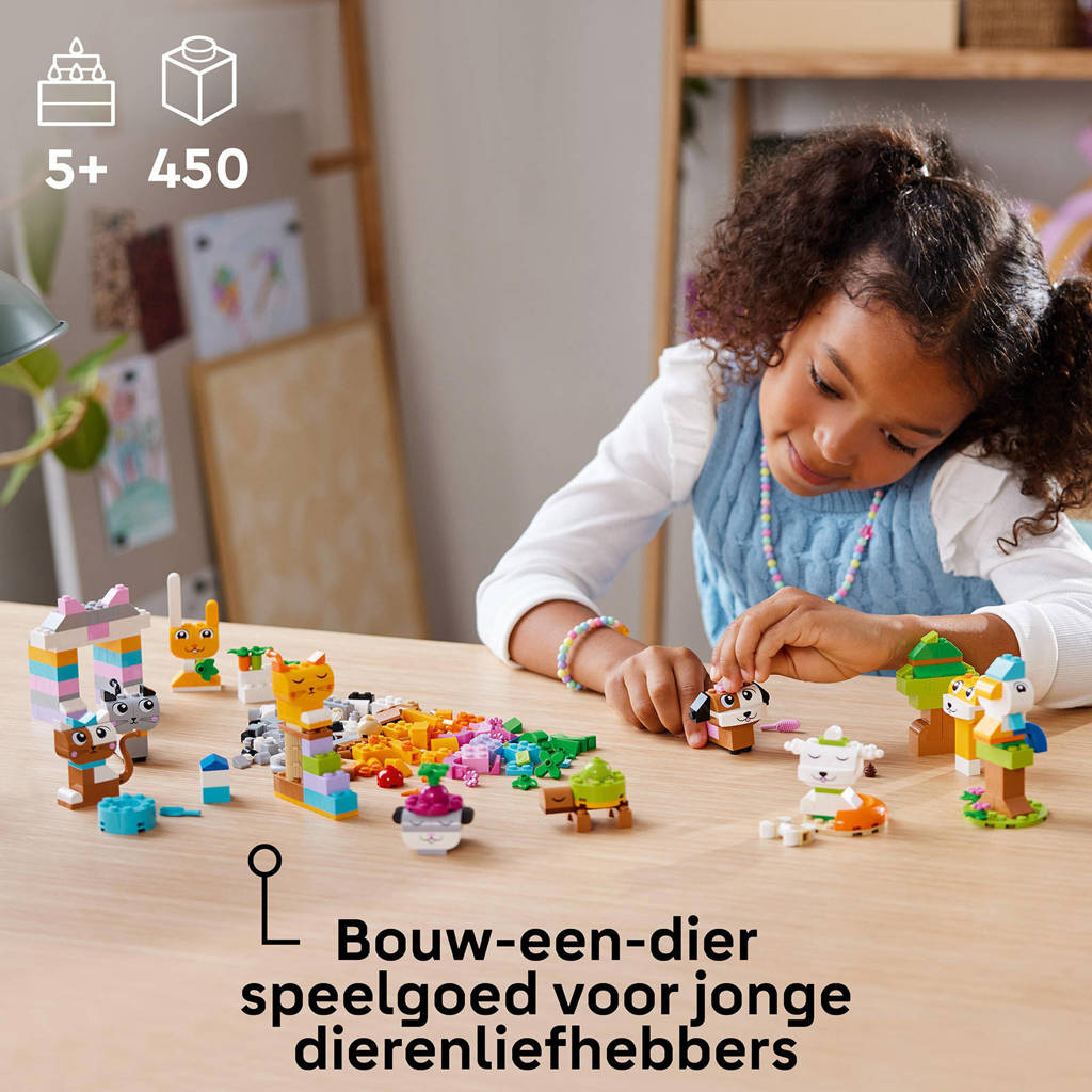 Een leuke set met veel mogelijkhedenCreatieve huisdieren Dieren Speelgoed met Bouwstenen 11034