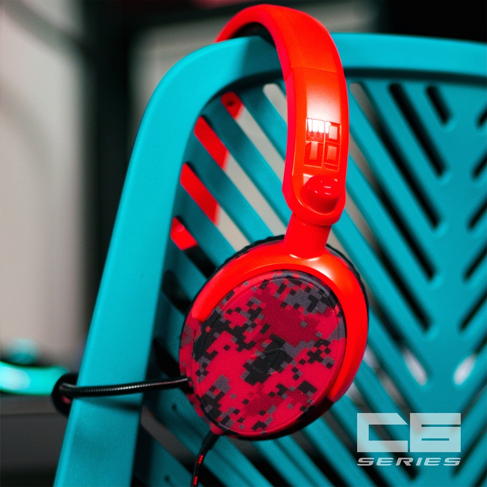Stealth C6-100 Gaming-Headset für Xbox, PS4/PS5, Switch, PC & Mobilgeräte – Rotes Digital-Tarnmuster