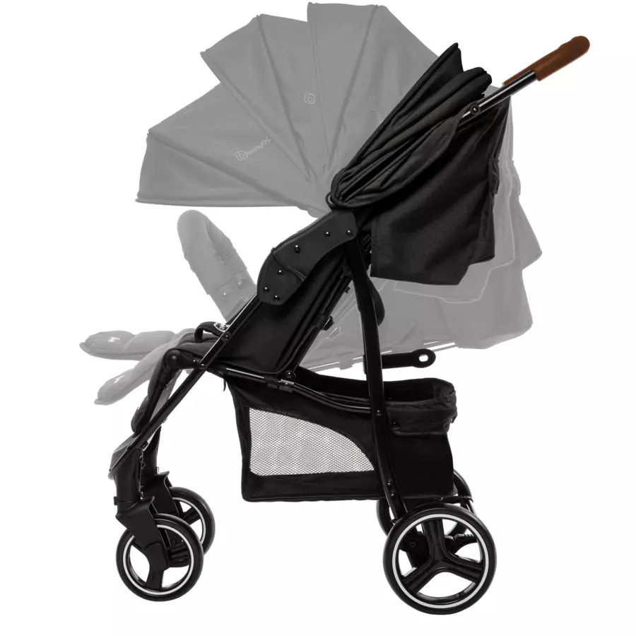 babyGO Kinderwagen Basket Anthrazit Melange