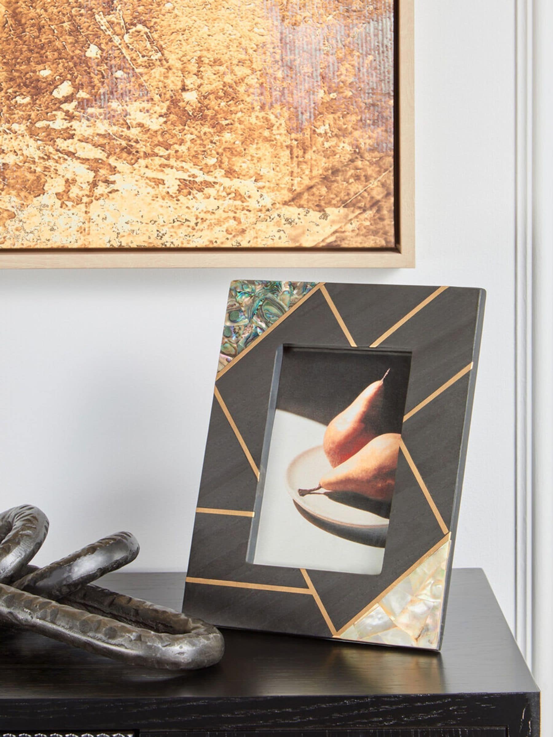 Fifty Five South Oriana Slate Frame with Mother of Pearl Inlays