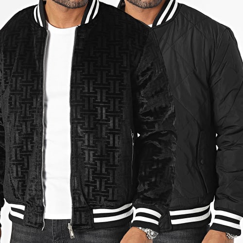 Veste Bomber Noir Réversible