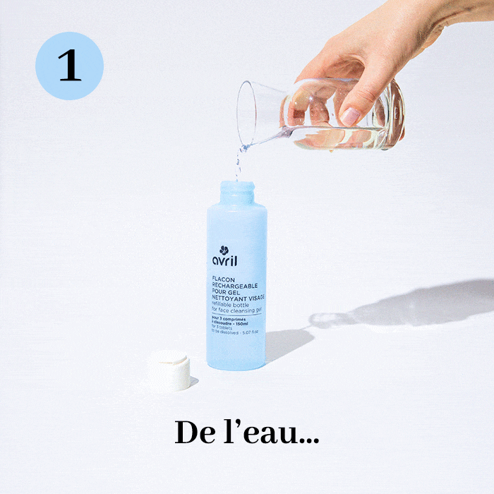 Kit gel douche Poire en pastilles + flacon