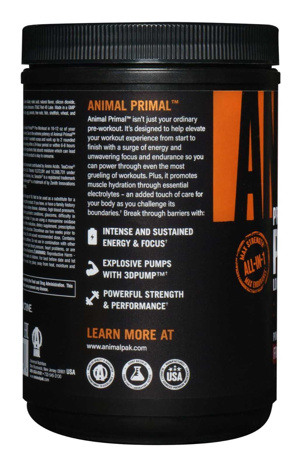 Animal Primal Pré-Treino 507,5g