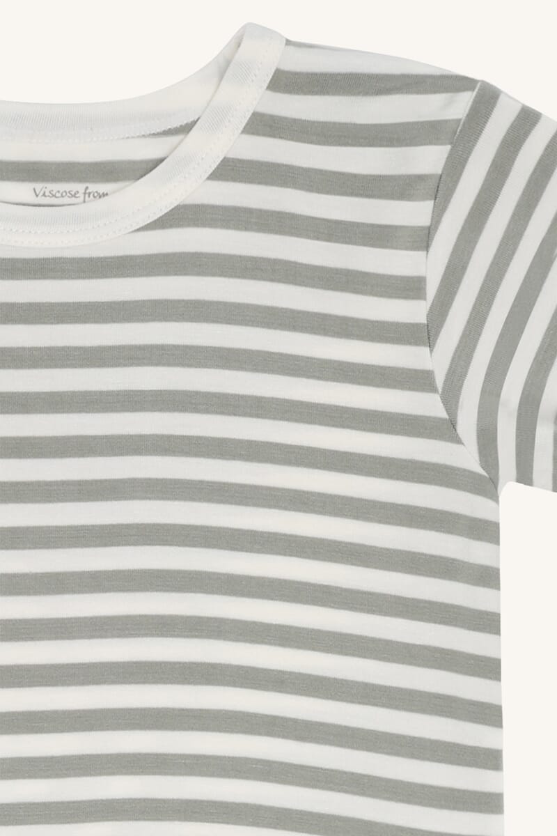 Austin T-shirt LS Stripes forest fog - Hust & Claire - Rumpetroll
