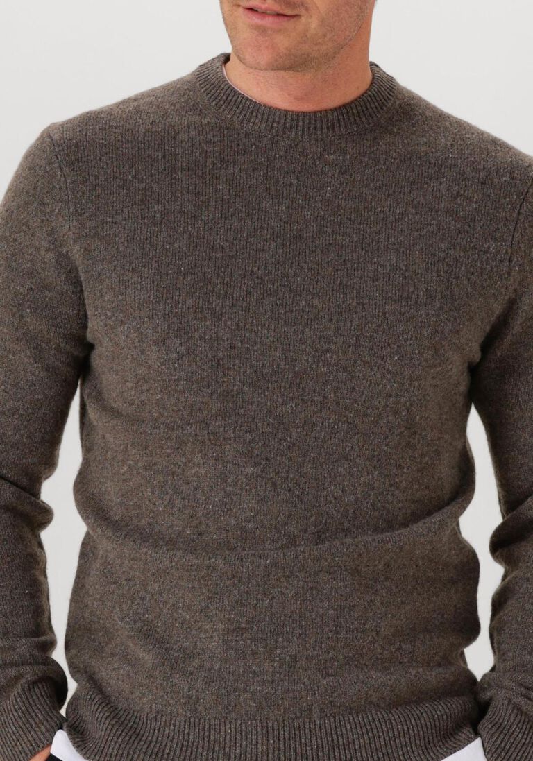 bruine profuomo trui pullover crew neck woolblend