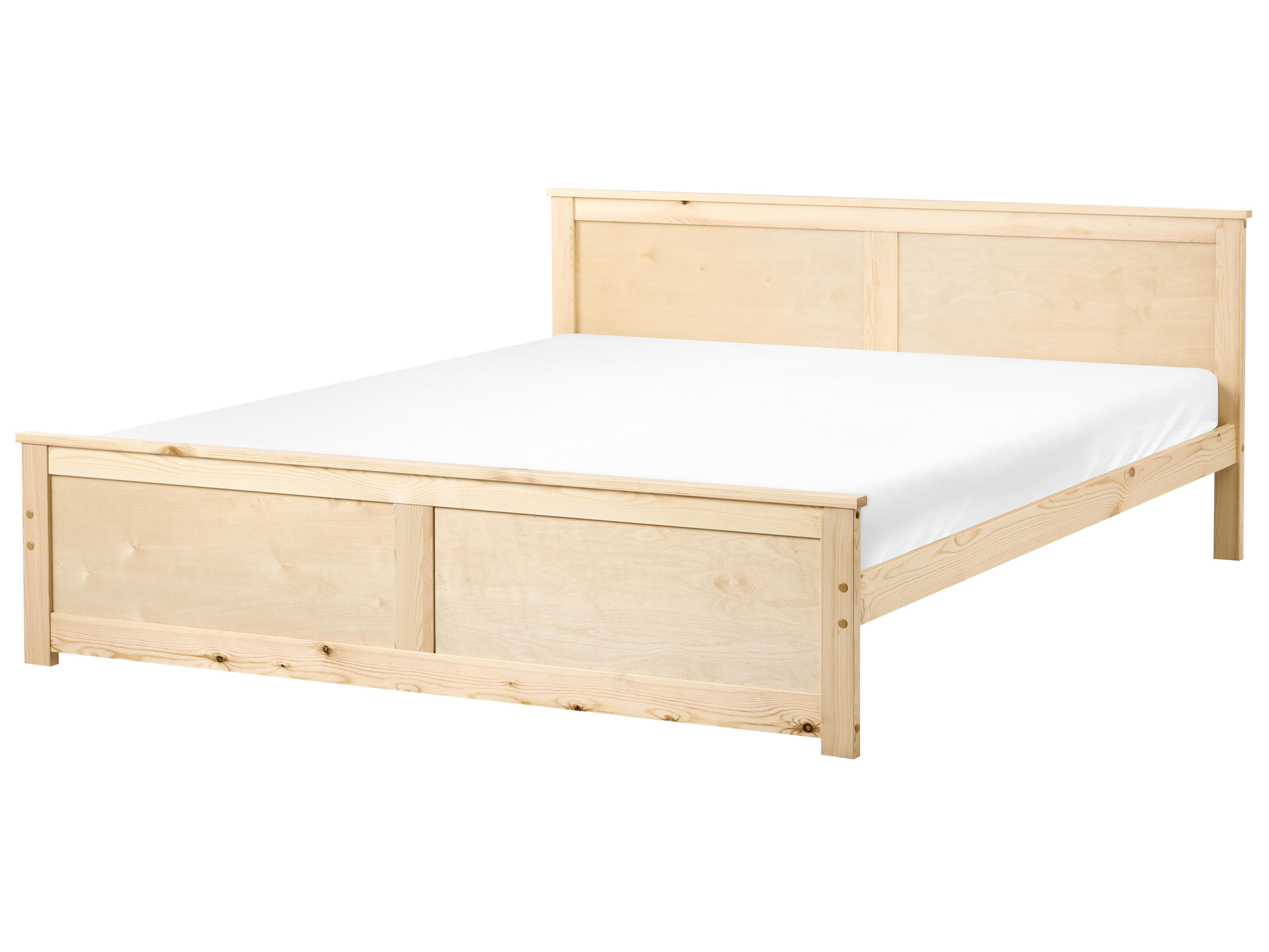 Bed Dennenhout DAUPHIN 180 x 200 cm Lichtbruin