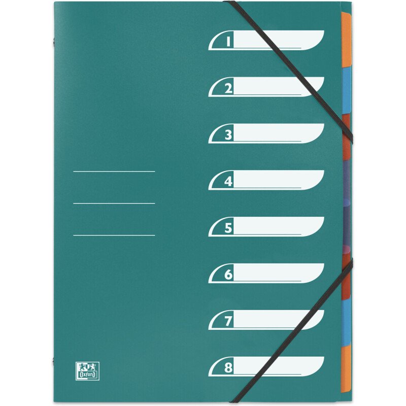 Trieur standard Oxford A4 8 positions couverture polypro assorti