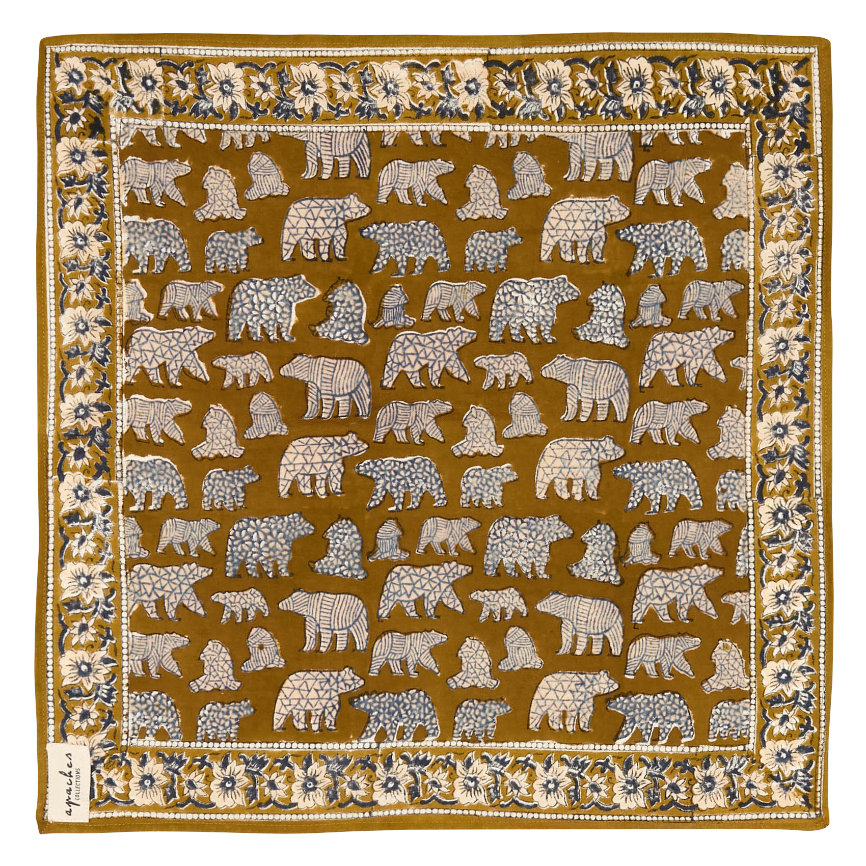 MANIKA - Foulard imprimé en coton | Marron
