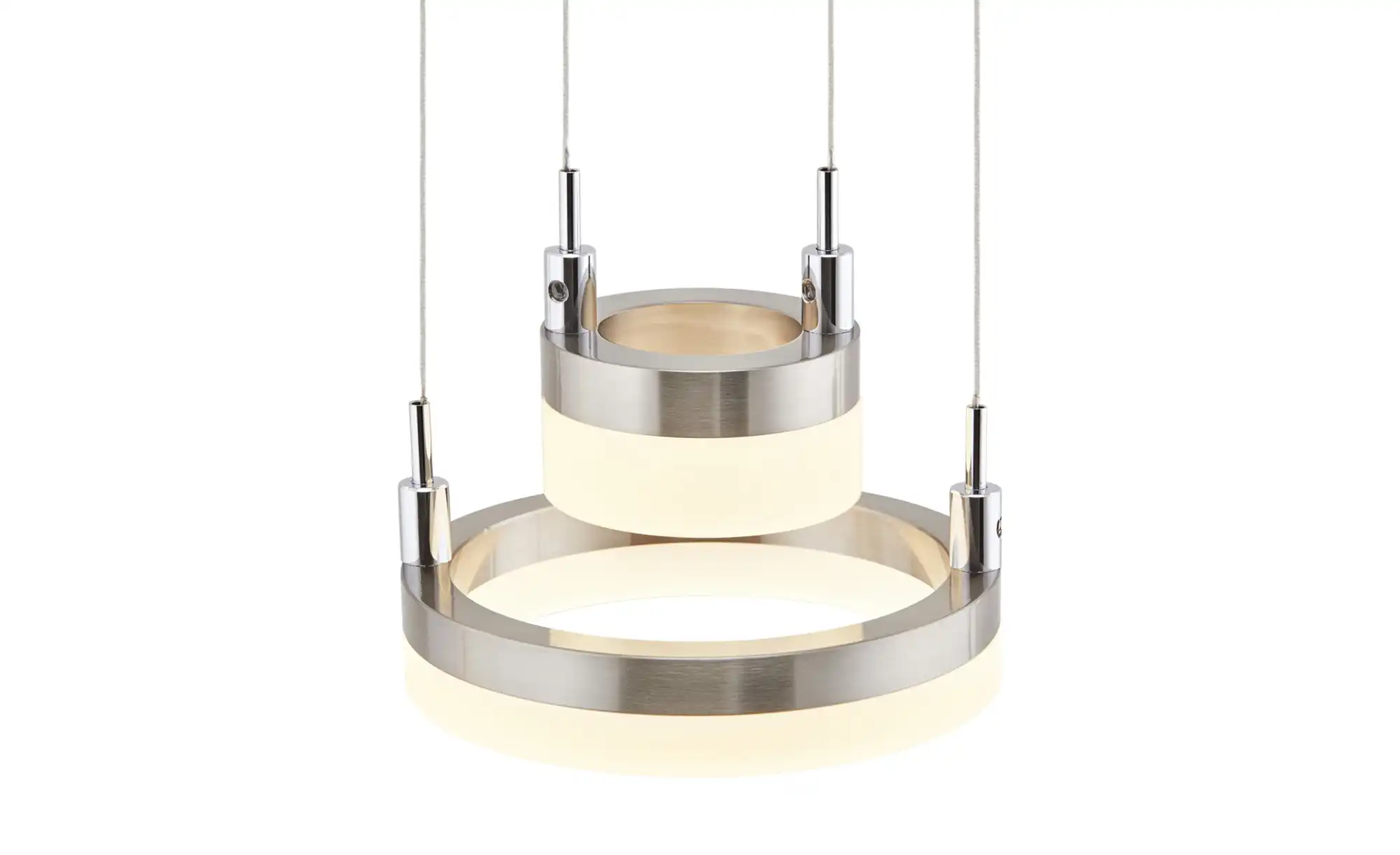 Meisterleuchten LED-Pendelleuchte, 4-flammig, nickel matt