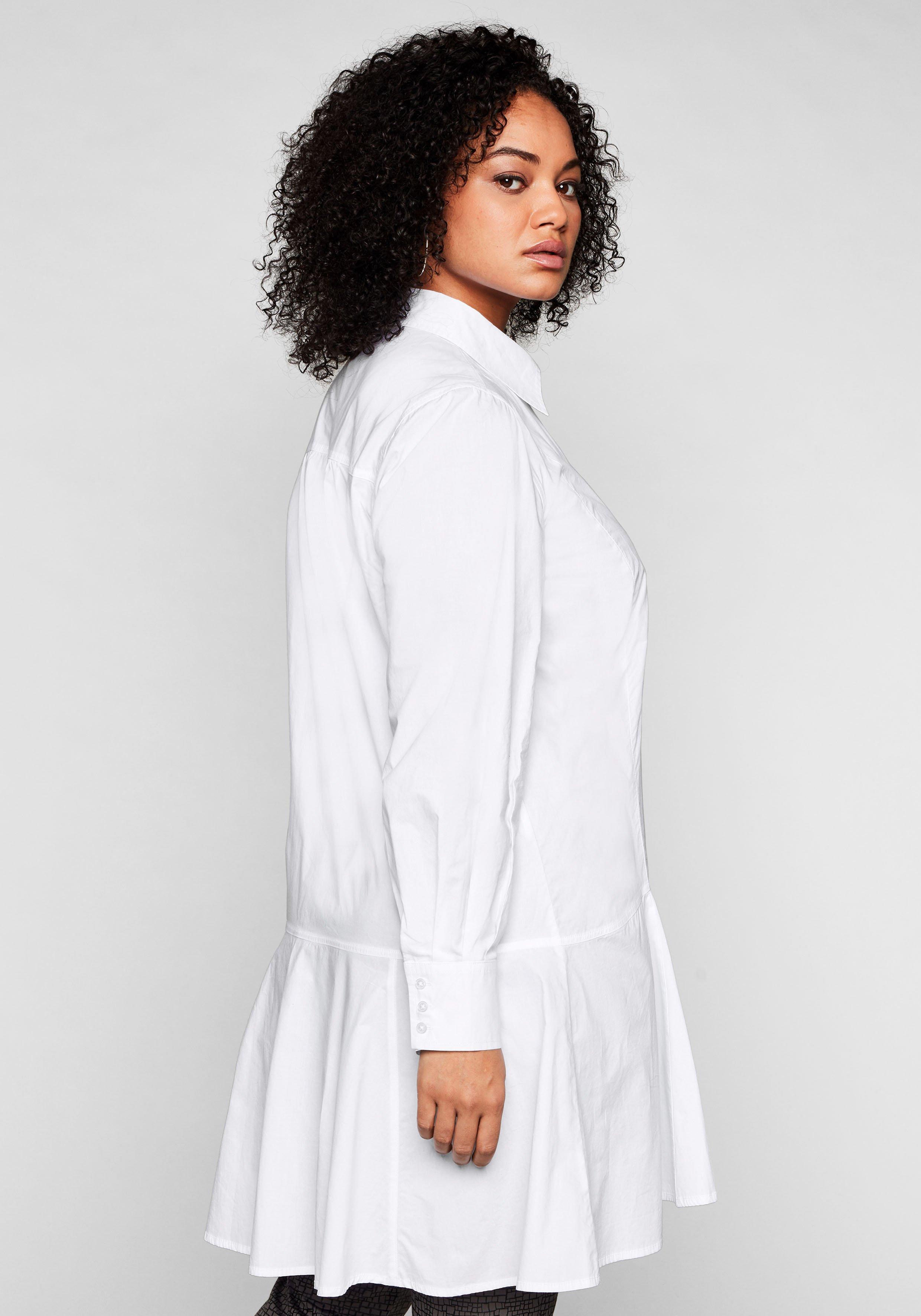 Longbluse mit ausgestelltem Saum