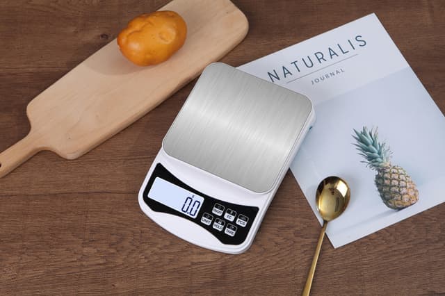 Digital køkkenvægt 5 kg / 0,1 g Hvid