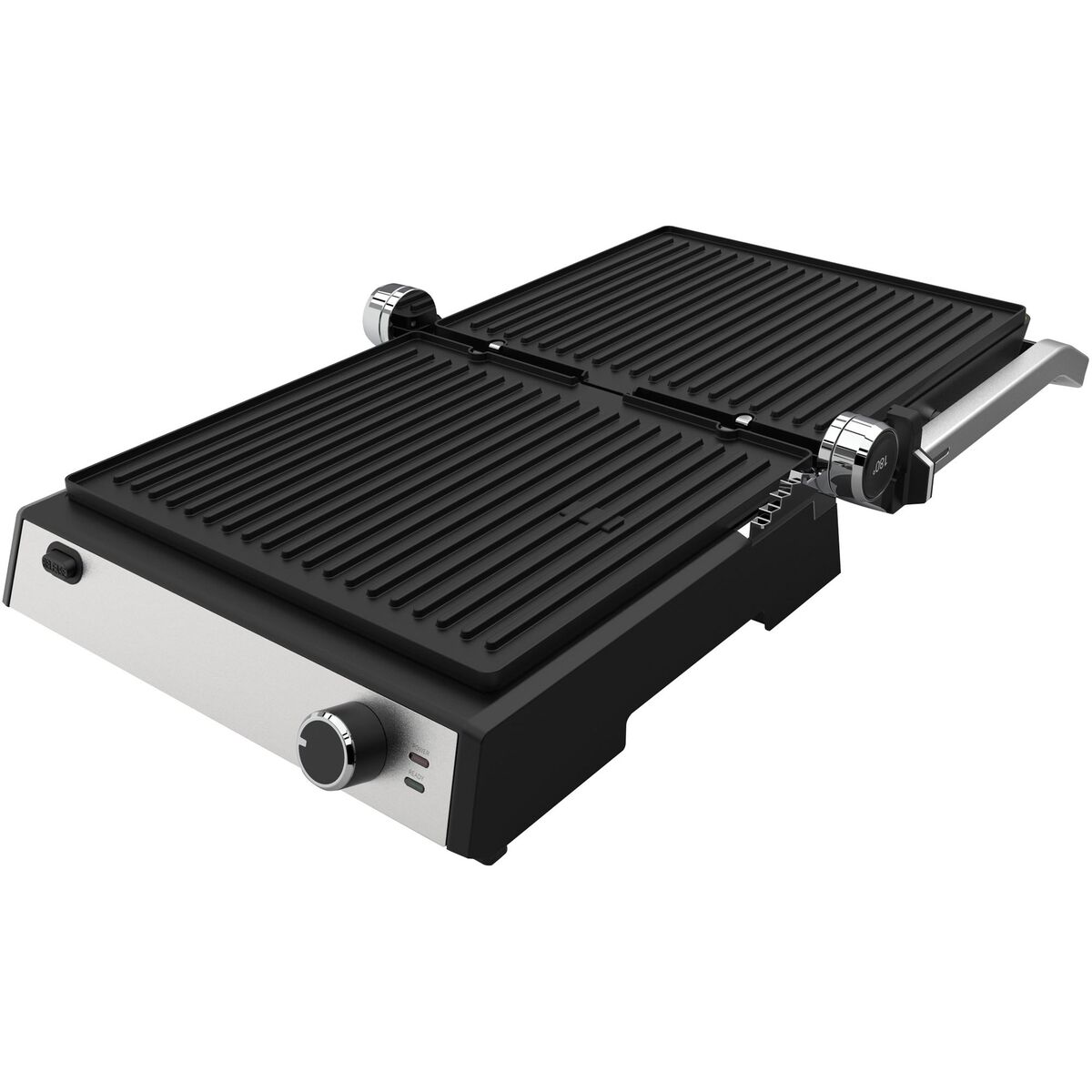 Møn Proff bord/paninigrill, rustfritt stål/svart