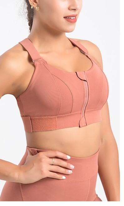 Orfayus - Halter sportbeha met ritsdetail