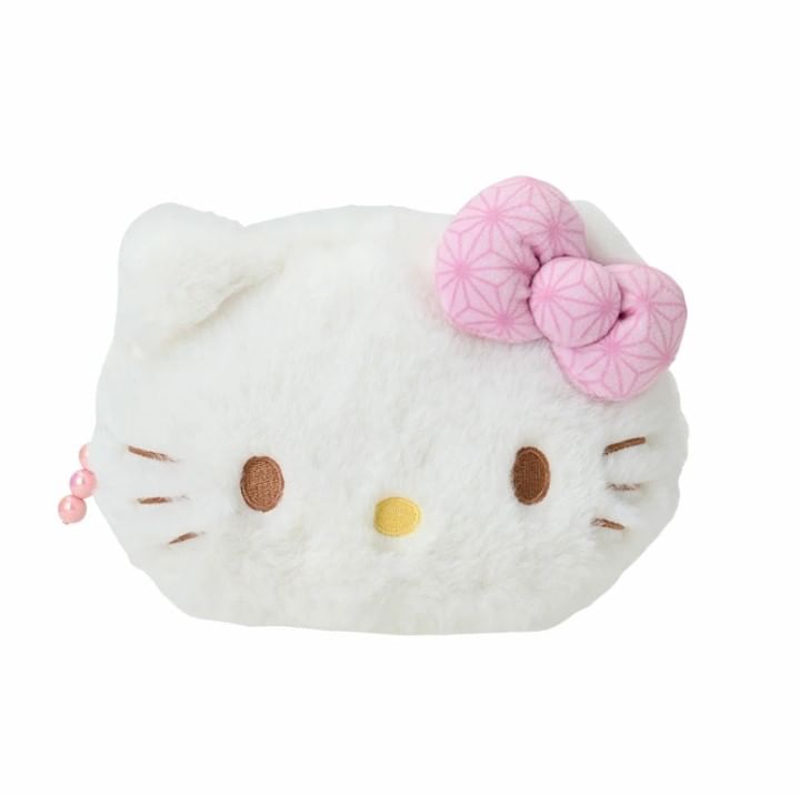 Sanrio - Hello Kitty Face Fluffy Makeup Pouch (Nagomi Pastel Series)