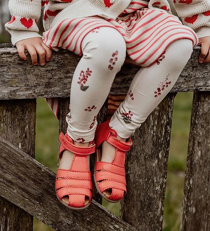 Pom Pom Sandalen - Vorspeisen Scallop Klettband - Rose Melone