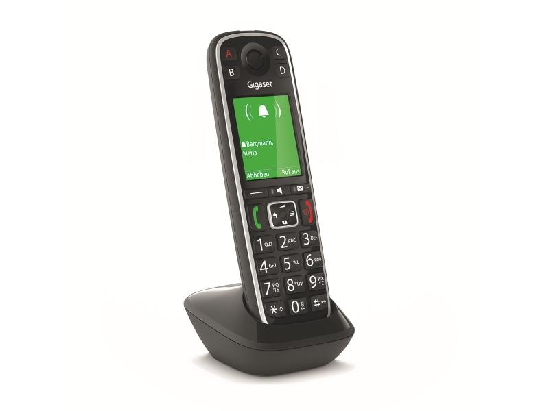 Gigaset Mobilteil E720 HX Das elegante Familienmobilteil mit praktischen Bedienungshilfen – zum Anmelden an vorhandene DECT-Telefonbasen und -Router