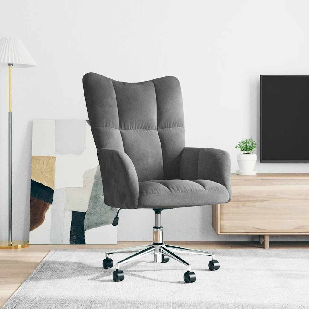 vidaXL Relaxsessel Sessel Dunkelgrau Samt