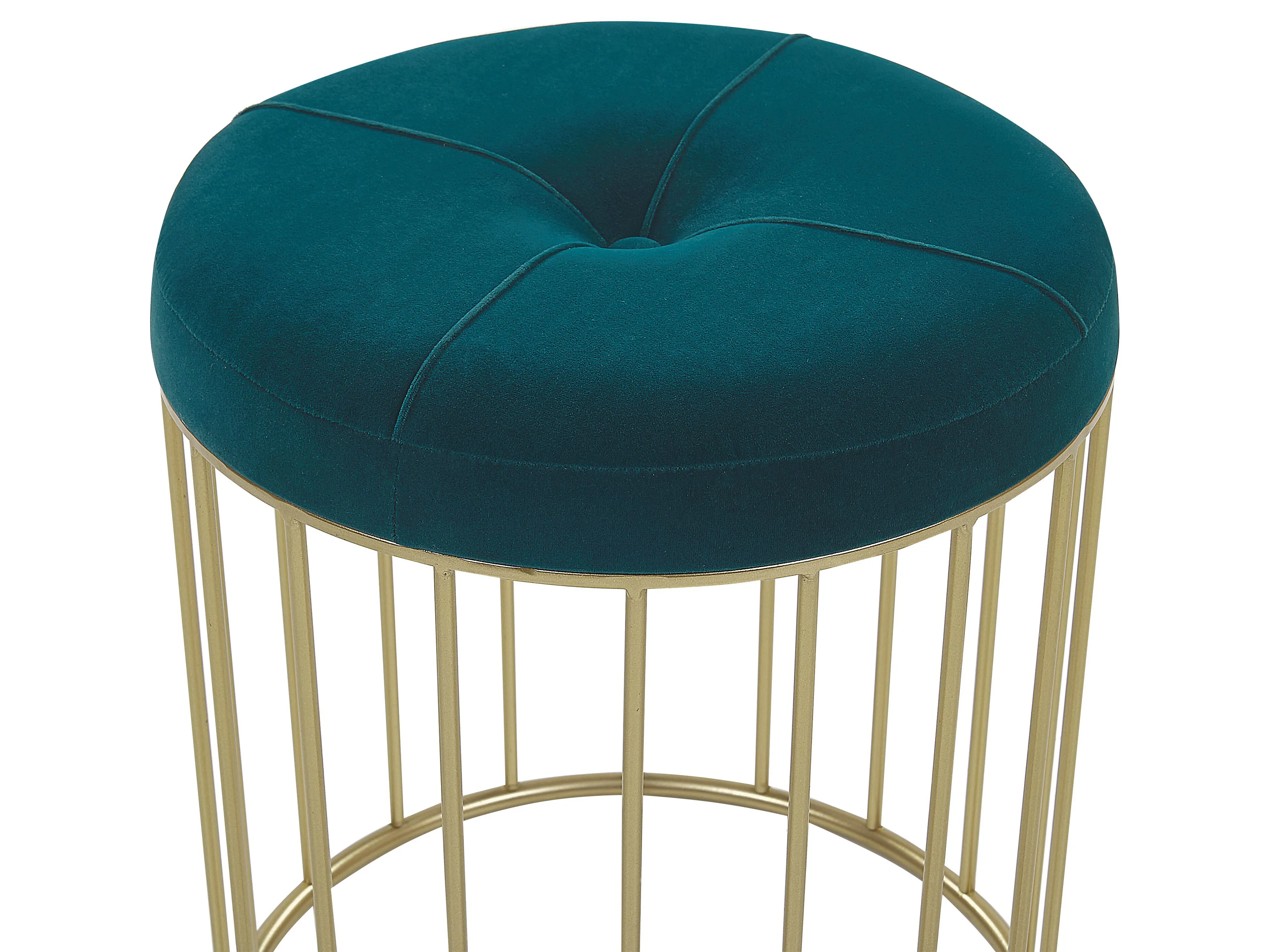 Set van 2 krukken LUBBOCK Fluweel Groenblauw