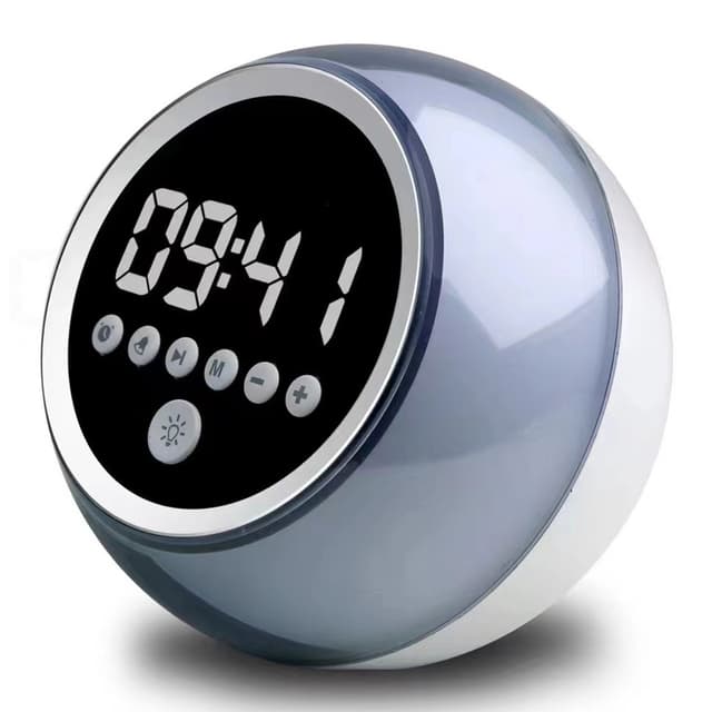 Vækkeur Bluetooth-højttaler Dæmpbar FM-radio timerfunktion