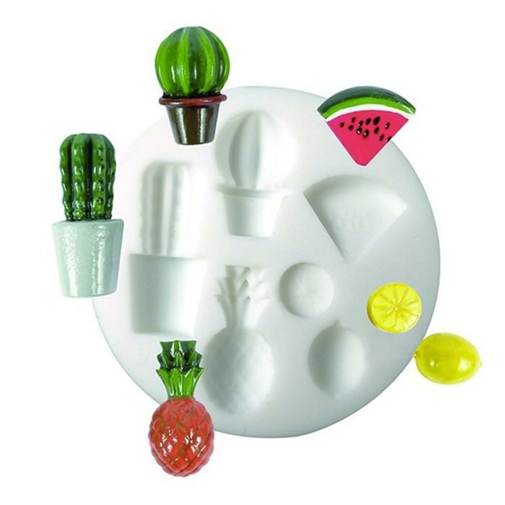 Mini moule en silicone pour pâte polymère - exotique