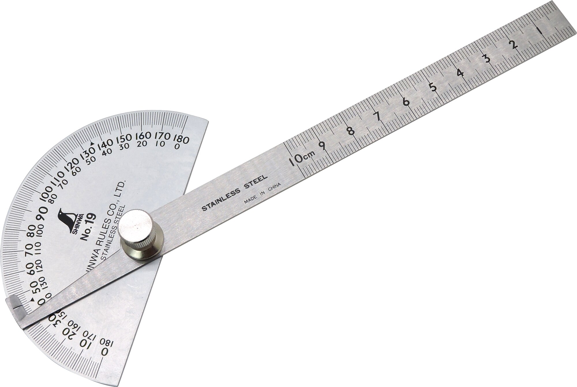 FAMEX 12553 Gradmesser No.19, Winkelmesser 90°, 10cm - Shinwa 62480