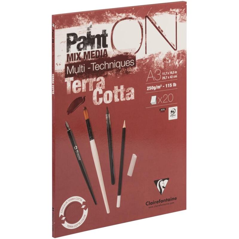 Bloc PaintON TERRACOTTA collé A3 20F