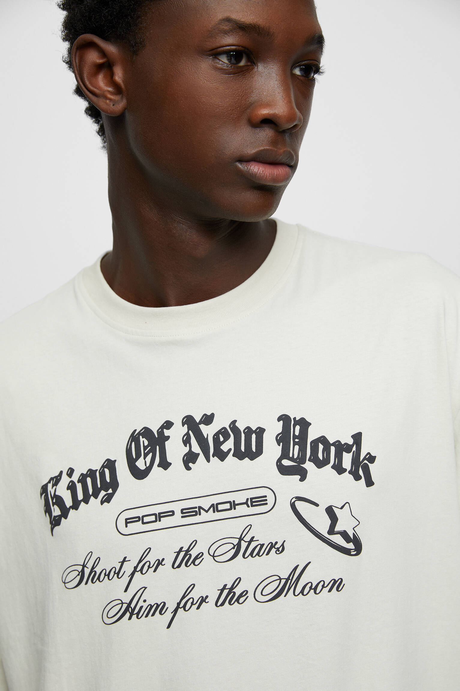 CAMISETA POP SMOKE - OFF WHITE