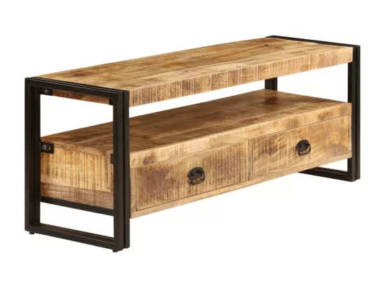 Meuble TV 120x35x45 cm Bois solide de manguier