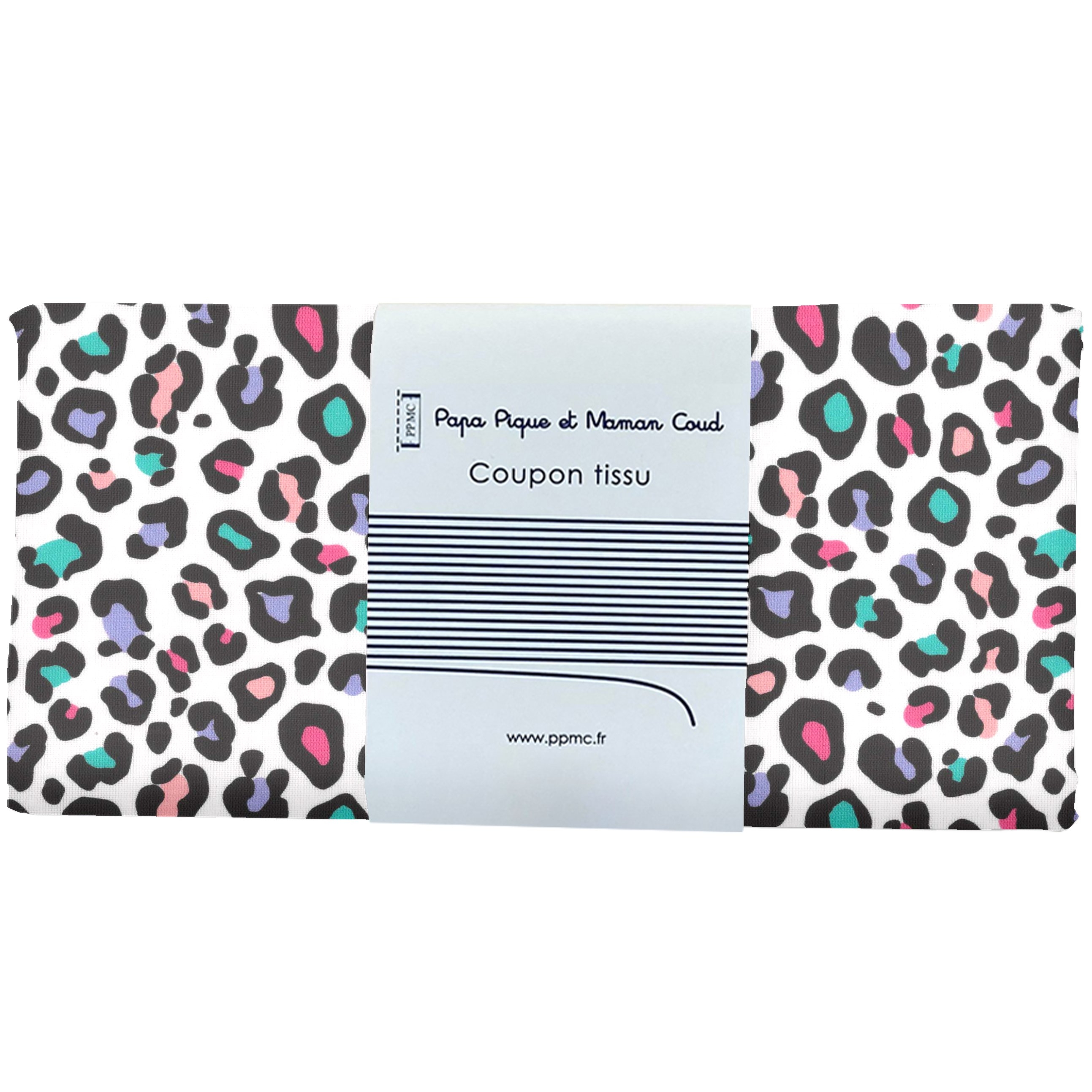Coupon Tissu 50 Cm Ex2505 Léopard Multicolore