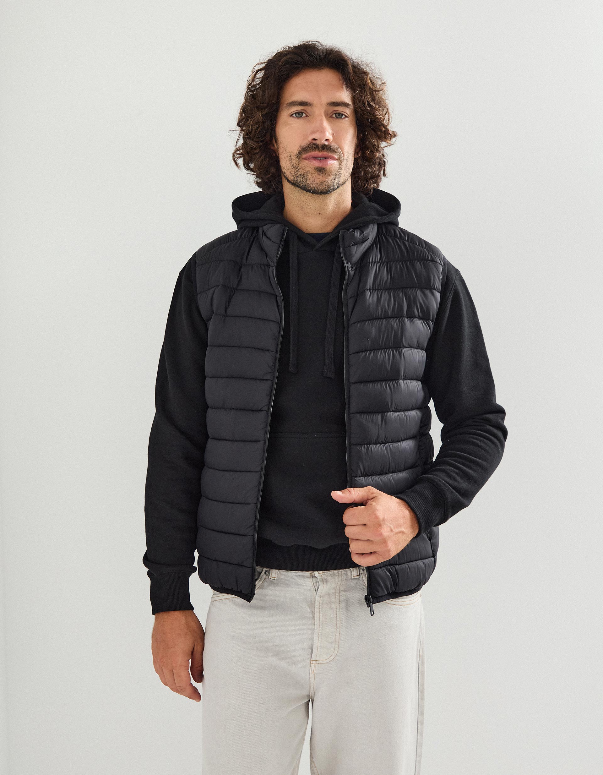 Colete Acolchoado, Homem, Preto