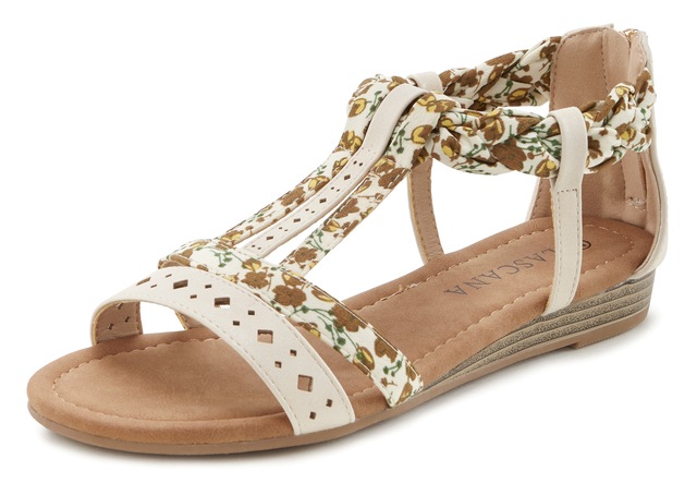 LASCANA Sandale »Sommerschuh«  Sandalette, Sommerschuh mit Riemchen im Festival-Look VEGAN