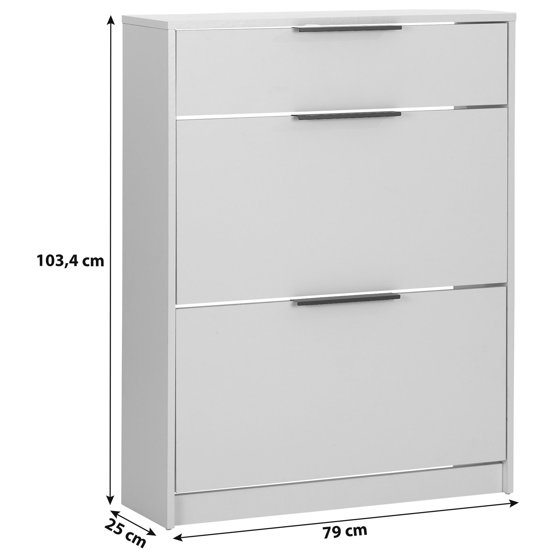 Schuhkipper - weiß - 103 cm hoch