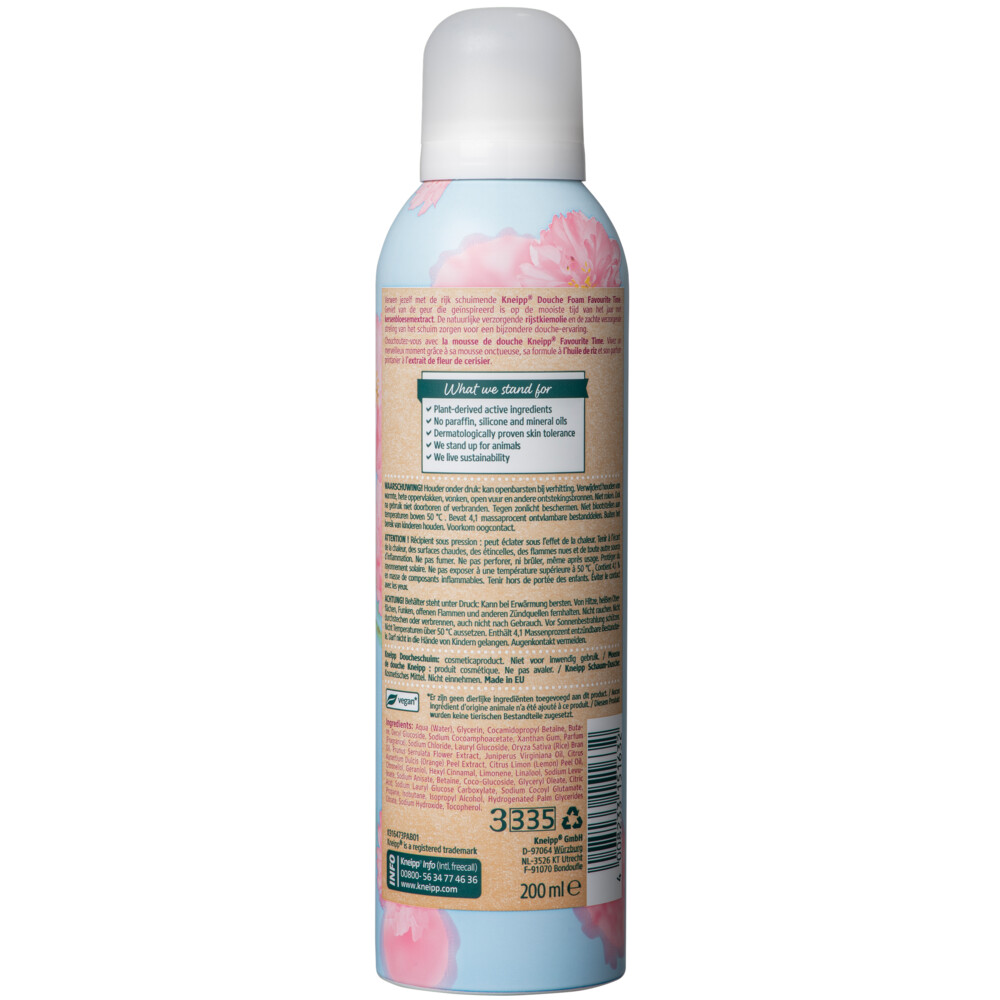 6x Kneipp Favourite Time Douche Foam Cherry Blossom200 ml