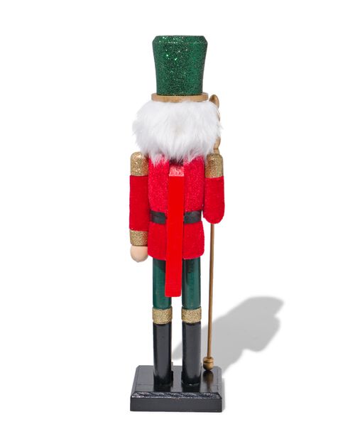 casse-noisette 36cm bois rouge/vert