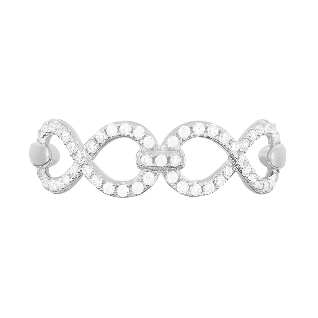 Bague Or Blanc Oxyde De Zirconium