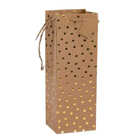 Idena Geschenkpapier, -tasche Kraft Punkt gold