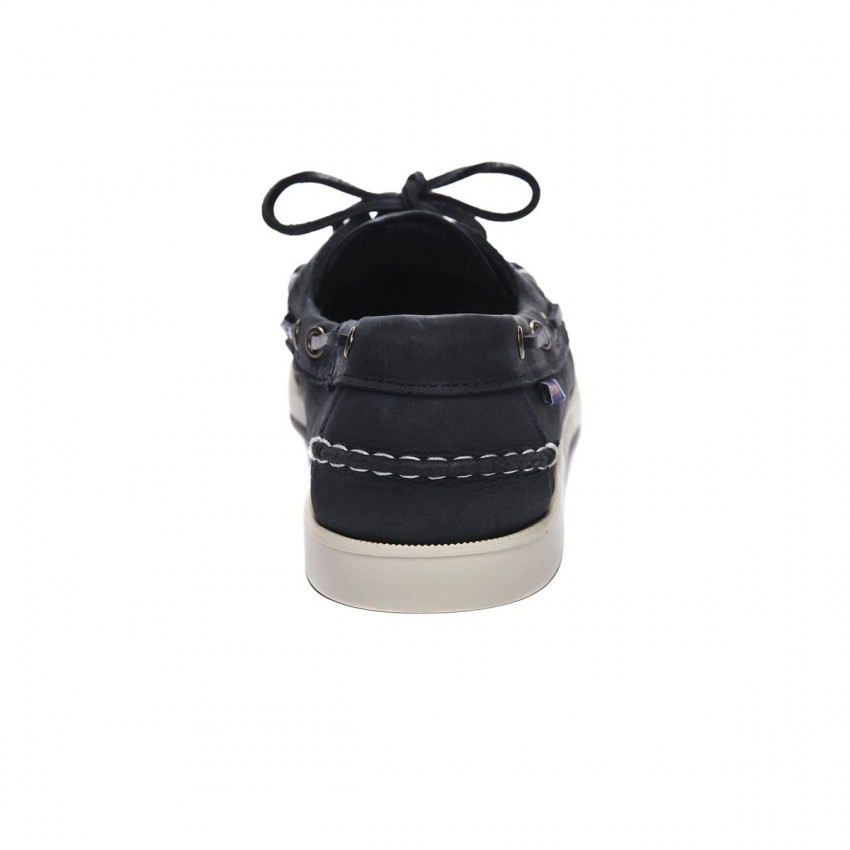 DOCKSIDES PORTLAND CRAZY Blue Navy-Chaussures bateau pour homme en cuir Portland