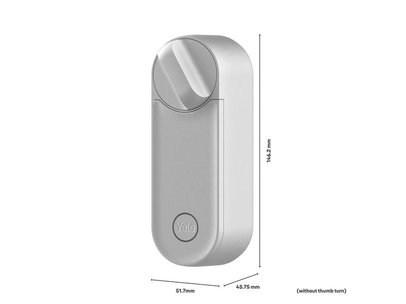 Yale Linus L2 Smart Lock, CH EU-Zylinder, Silber Intelligentes Türschloss, mit WLAN- und Bluetooth- und NFC- Verbindung