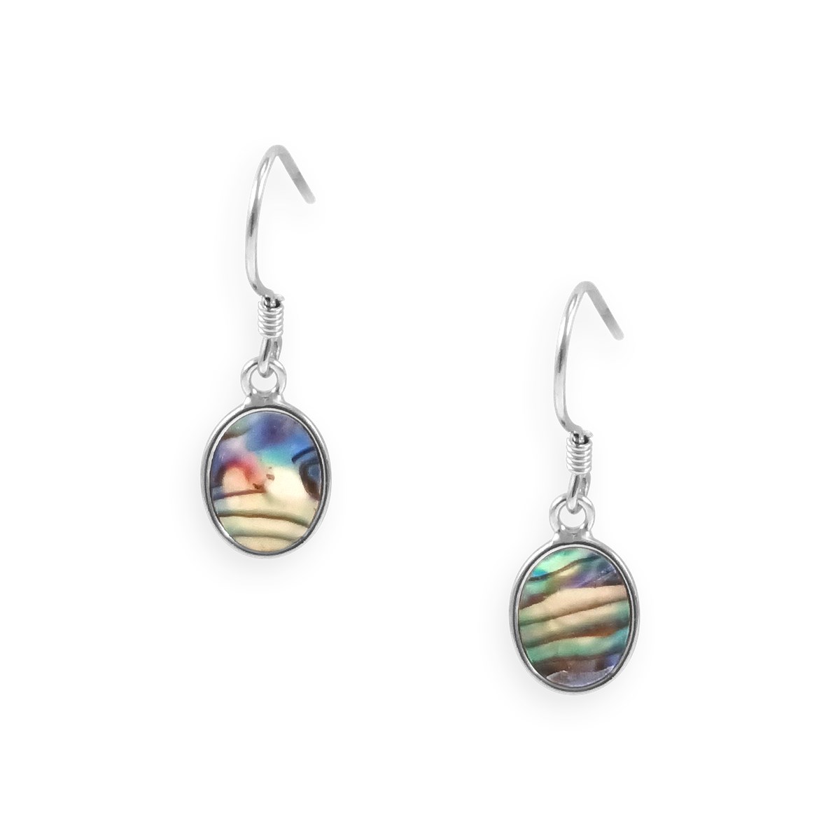 Boucles d'oreilles en argent 925 rhodié avec nacre