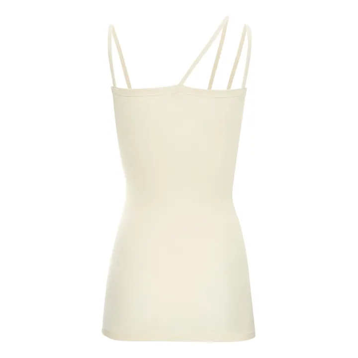Baserange Débardeur Nida Coton Bio Côtelé | Blanc