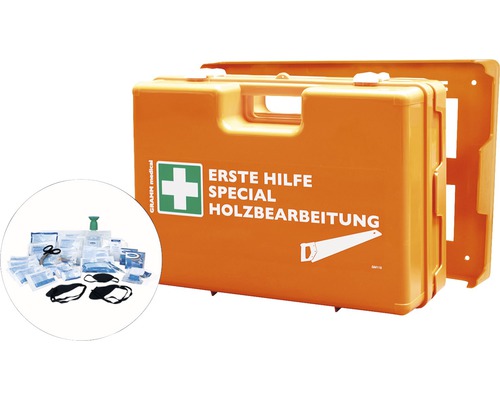 EHBO-doos speciaal houtbewerking DIN 13 157 incl. speciale vulling