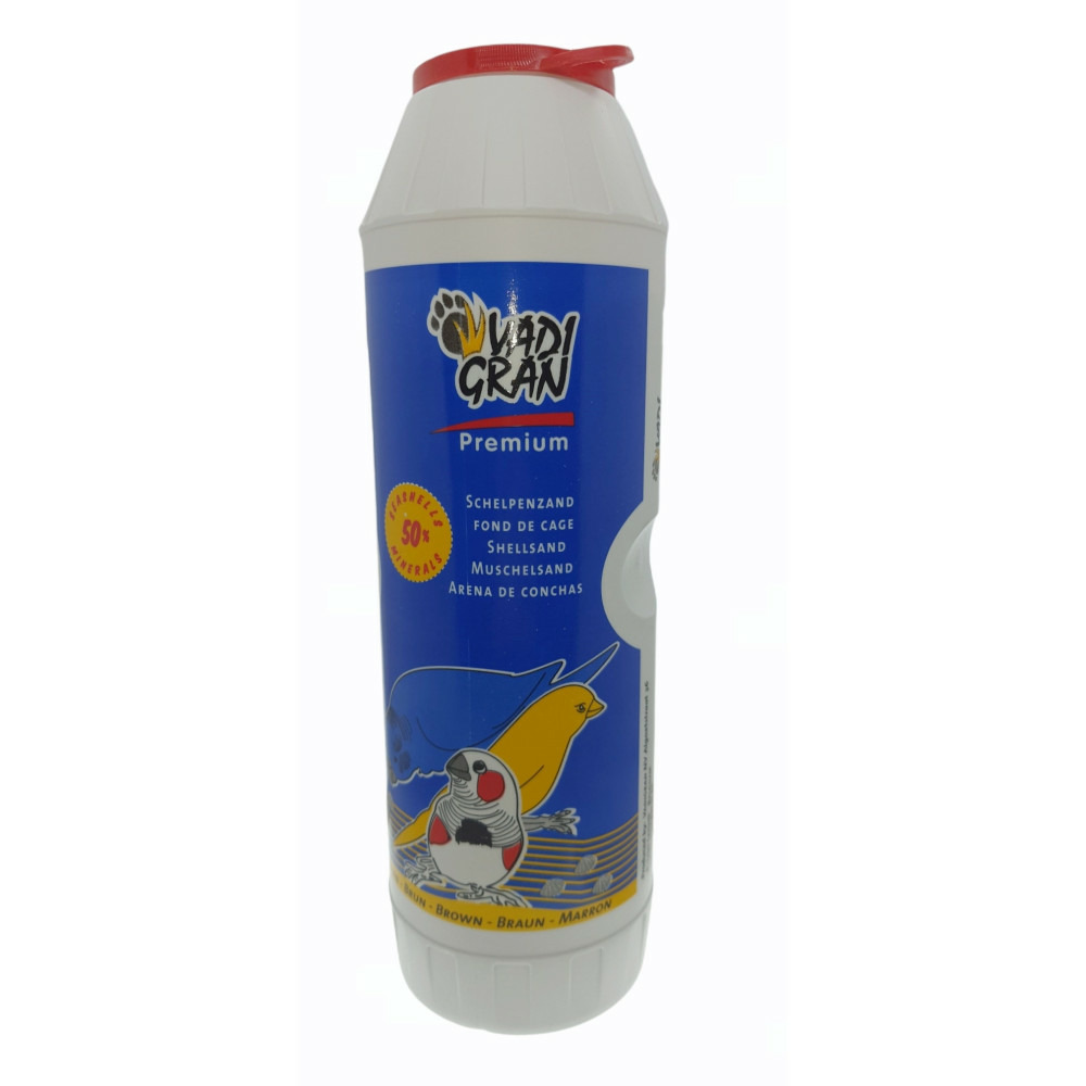 Gravier fond de cage 2 kg brun pour oiseaux