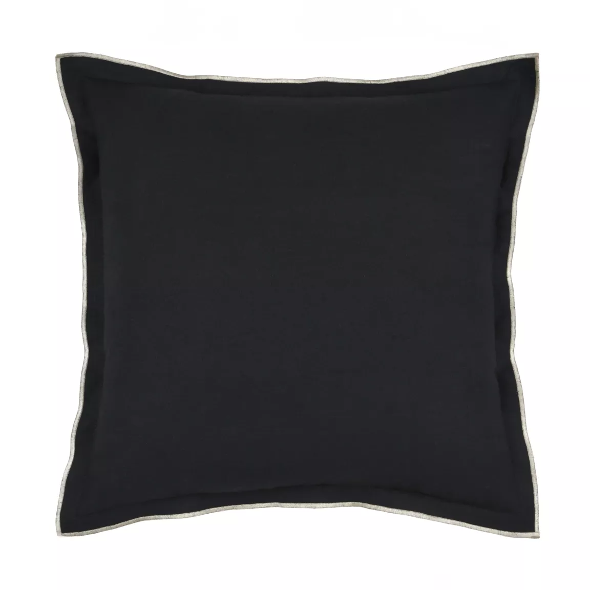 Coussin carré coton (45 x 45 cm) Helios Noir