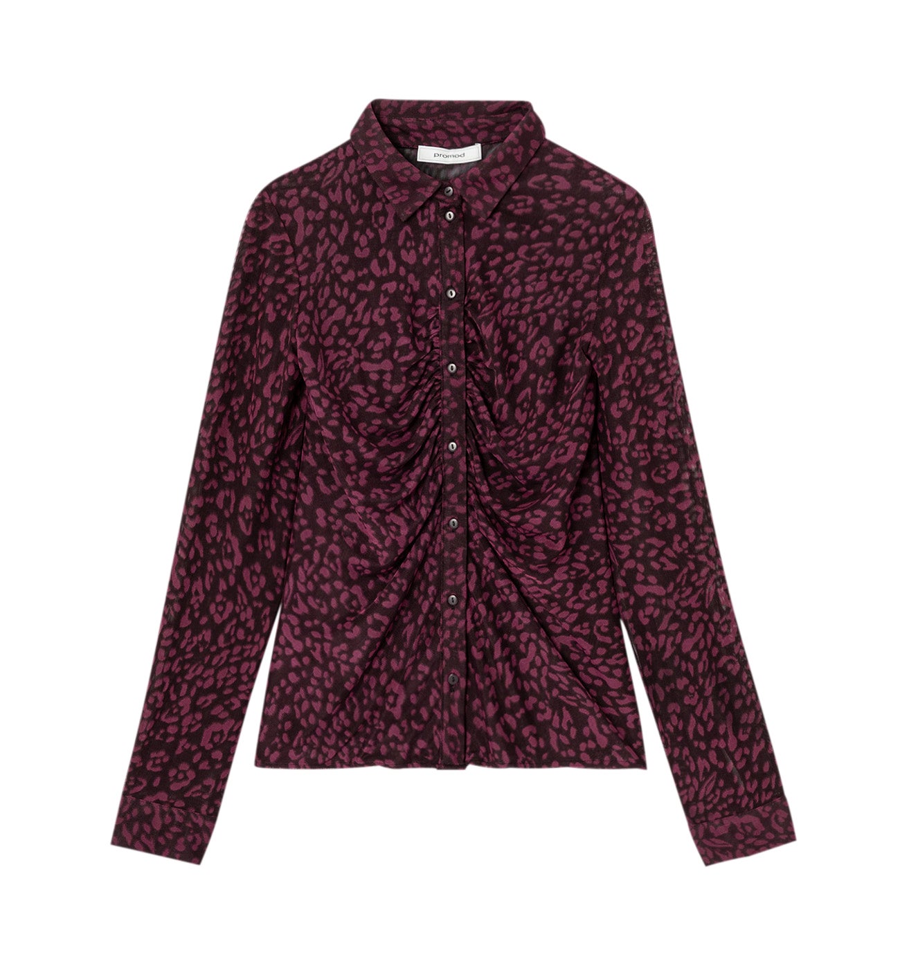 Chemisier en tulle Femme - Imprimé bordeaux