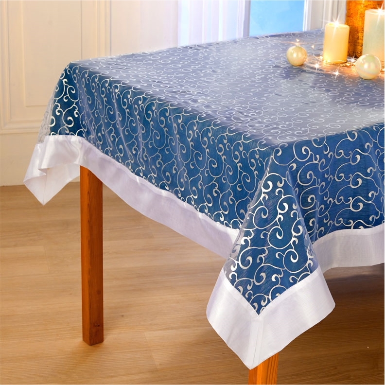Surnappe organza argent