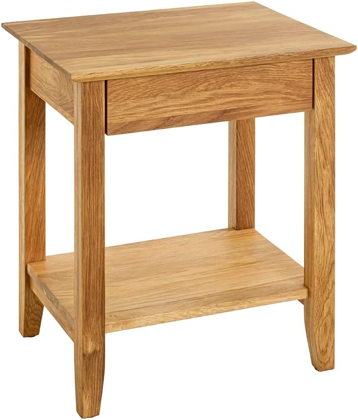 HAKU Möbel Konsole, Eiche, Massivholz - Maße: B 50 x H 60 x T 40 cm, Style: Traditional
