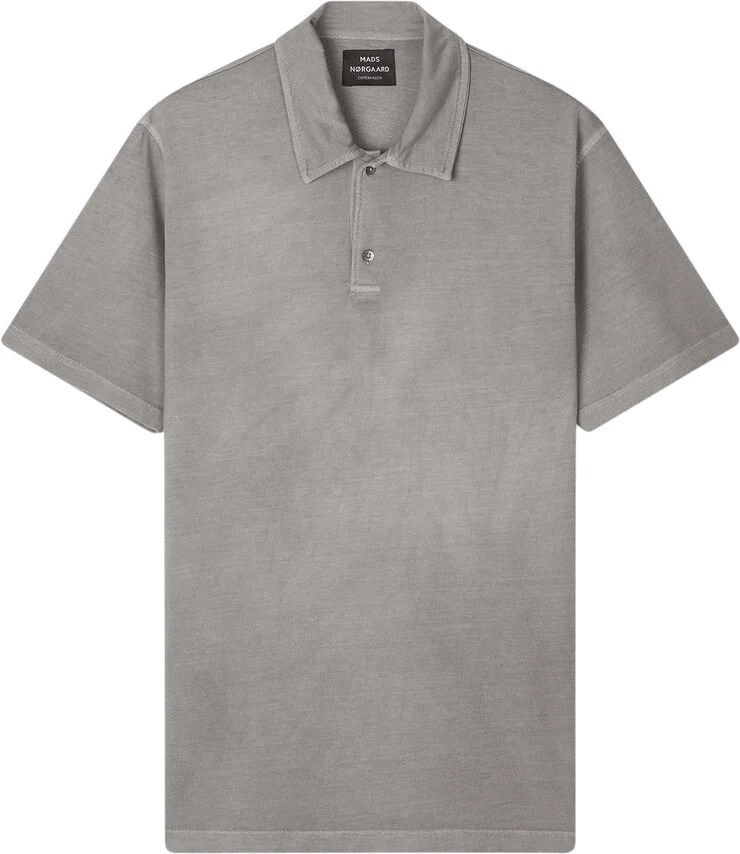 Mads Nørgaard - Copenhagen Cotton Jersey Pigment Dye Polo Shir Titanium