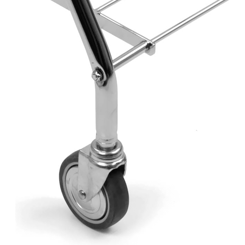 Chariot à linge pliable rectangulaire chrome 150 litres