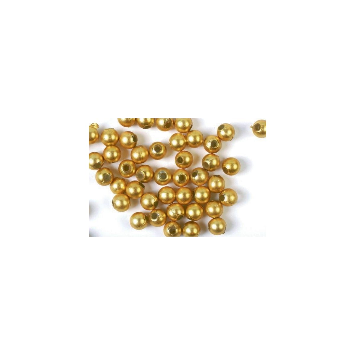 Plastpärlor 4mm 500g, Matt guld