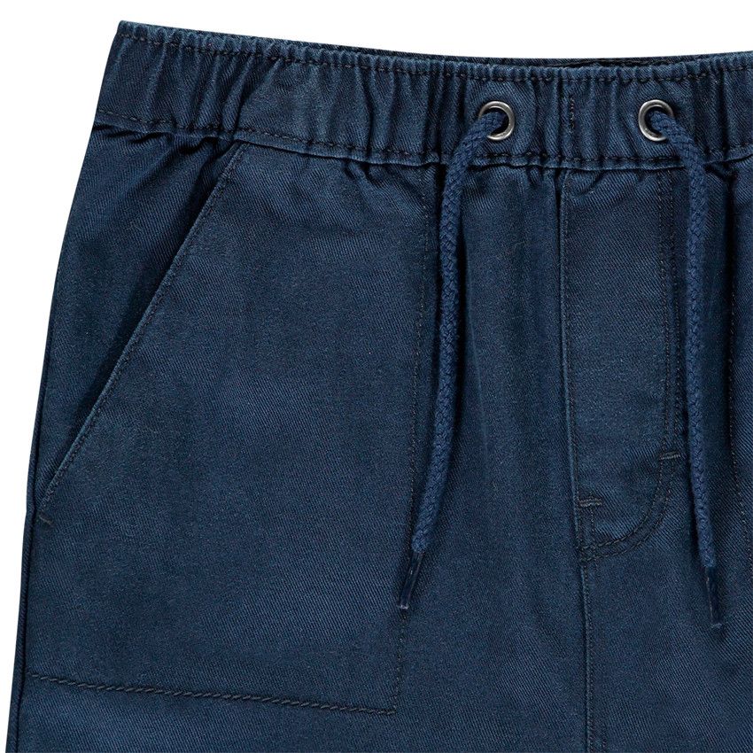 Pantalon en toile à taille élastiquée pour bébé garçon - Bleu marine